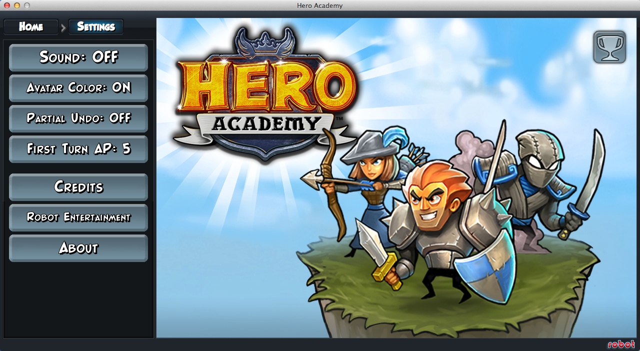 Hero Academy : Game Options