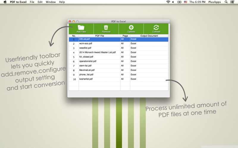 PDF to Excel 2.0 : PDF to Excel screenshot