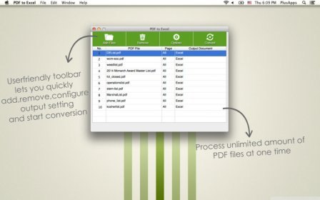 PDF to Excel screenshot