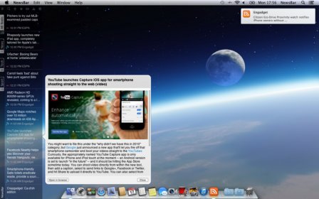 NewsBar RSS reader screenshot