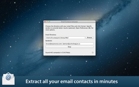 Email Contacts Extractor screenshot
