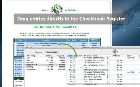 Checkbook Tao Register screenshot