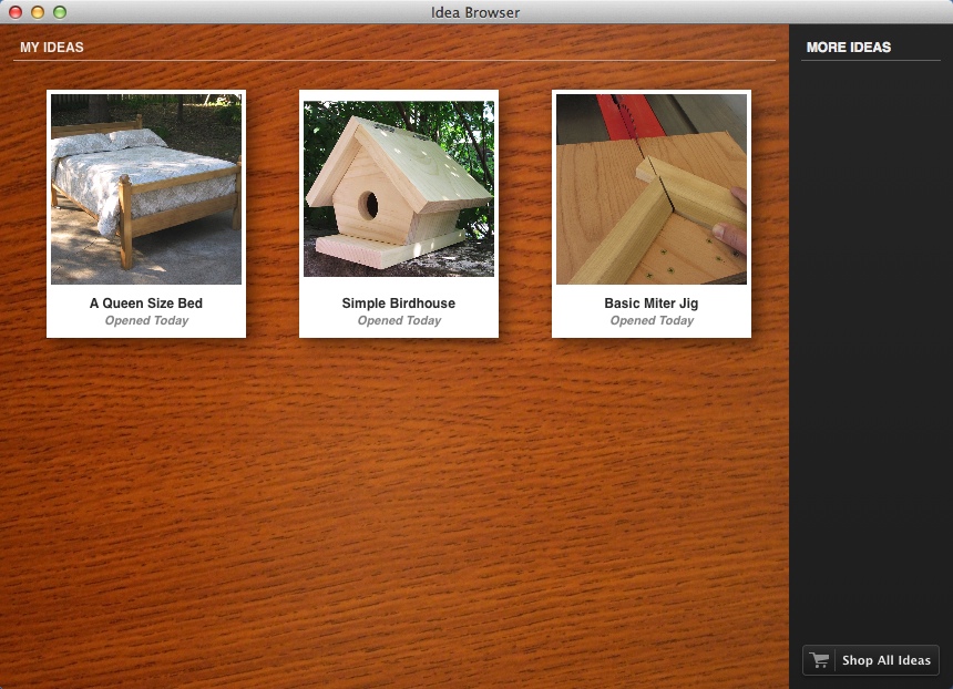 IdeaRoom - Interactive Woodworking Plans 1.3 : Browser Window