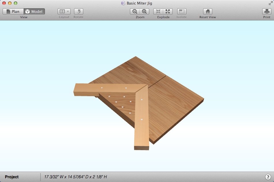 IdeaRoom - Interactive Woodworking Plans 1.3 : Model View Mode