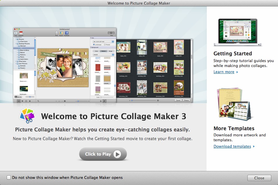 Picture Collage Maker 3.1 : Main Window