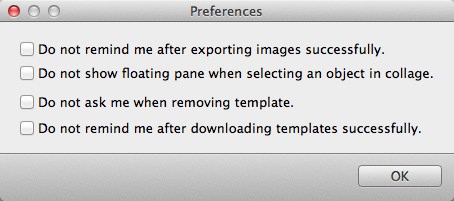 Picture Collage Maker 3.1 : Preferences Window