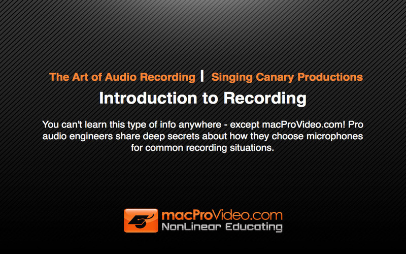 Intro to Recording Audio 1.0 : Intro to Recording Audio screenshot