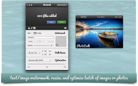 PhotoBulk: Watermark, Resize and Optimize screenshot