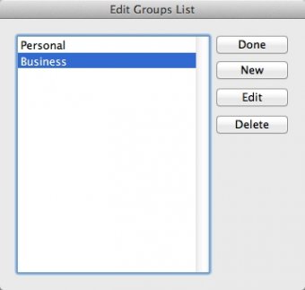 Editing Group List