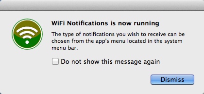 WiFi Notifications 1.0 : Welcome Window