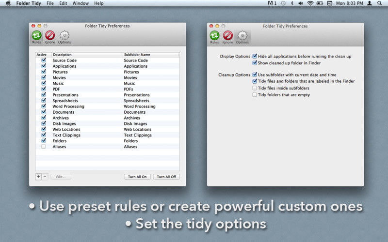 Clean My Desktop 2.4 : Folder Tidy screenshot