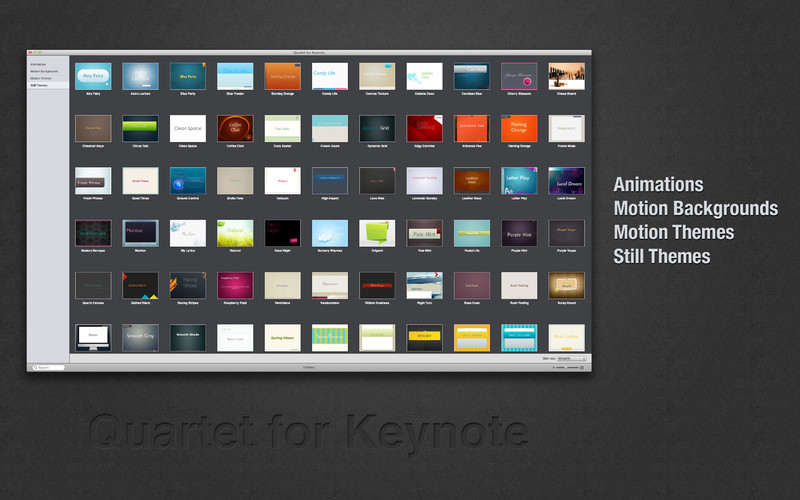 Quartet for Keynote 1.4 : Quartet for Keynote screenshot