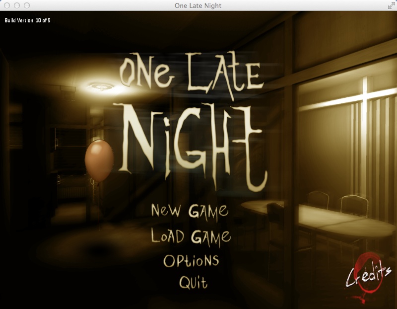 OneLateNight 1.0 : Main Menu Window