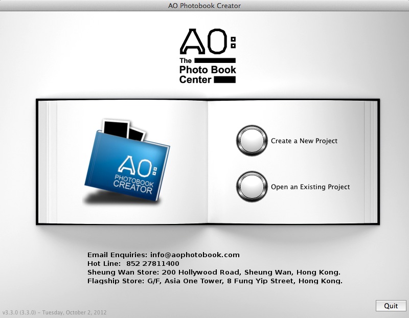 AO Photobook Creator 3.3 : Main Window