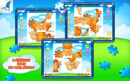 123 Kids Fun PUZZLE BLUE - Educational app for toddlers and preschoolers screenshot