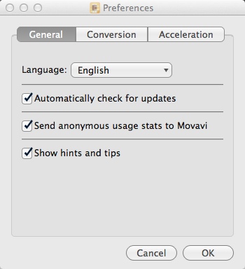 Movavi Video Converter 4.4 : Program Preferences
