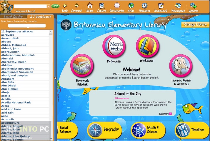 Britannica 2013 Deluxe DVD 1.0 : Main window