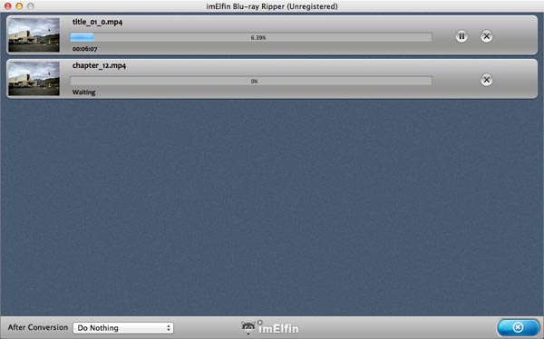 ImElfin Blu-Ray Ripper for Mac 1.2 : Main Window