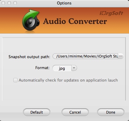 iOrgsoft Audio Converter 6.4 : Program Preferences