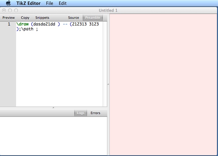 TikZ Editor 1.0 : Main Window