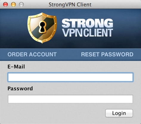 StrongVPN Client 1.0 : Log In