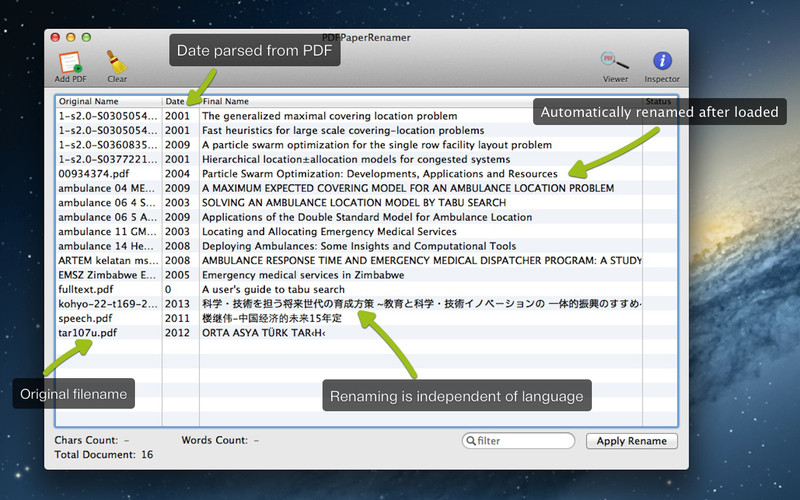 PDF Paper Renamer 1.3 : PDF Paper Renamer screenshot
