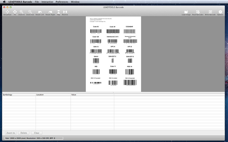 LEADTOOLS Barcode 2.0 : LEADTOOLS Barcode screenshot