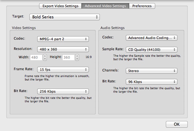 VMeisoft Video Converter 3.0 : Configuring Advanced Output Settings