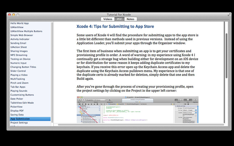 Tutorial for Xcode 1.1 : Tutorial for Xcode screenshot