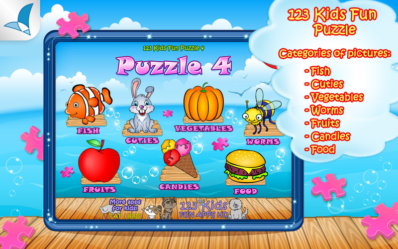 123 Kids Fun PUZZLE GOLD - Educational app for toddlers and preschoolers 1.3 : 123 Kids Fun PUZZLE GOLD - Educational app for toddlers and preschoolers screenshot
