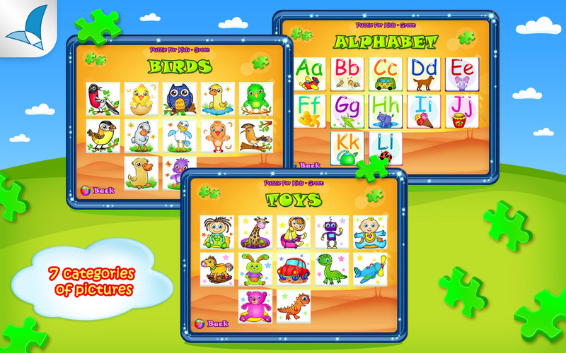 123 Kids Fun PUZZLE GREEN - Educational app for toddlers and preschoolers 1.5 : 123 Kids Fun PUZZLE GREEN - Educational app for toddlers and preschoolers screenshot