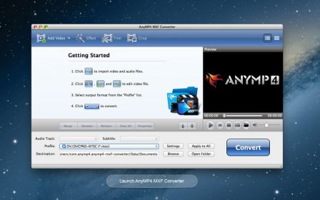 AnyMP4 MXF Converter screenshot