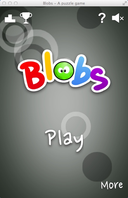 Blobs - A puzzle game 1.0 : Main Menu