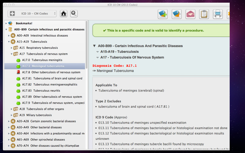 ICD 10 CM (2013 Codes) 1.0 : ICD 10 CM (2013 codes) screenshot