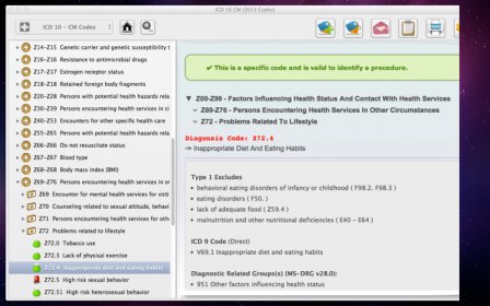 ICD 10 CM (2013 codes) screenshot