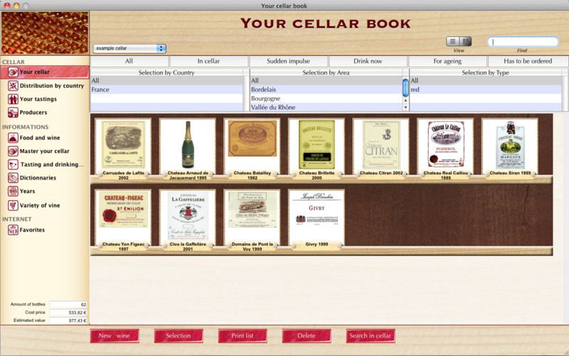 Expert Wine Cellar 6.0 : Expert Wine Cellar screenshot