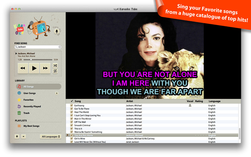 KaraokeTube 1.2 : KaraokeTube screenshot