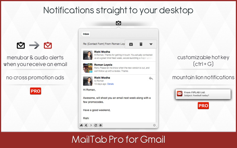 MailTab Pro for Gmail 5.9 : MailTab Pro for Gmail screenshot