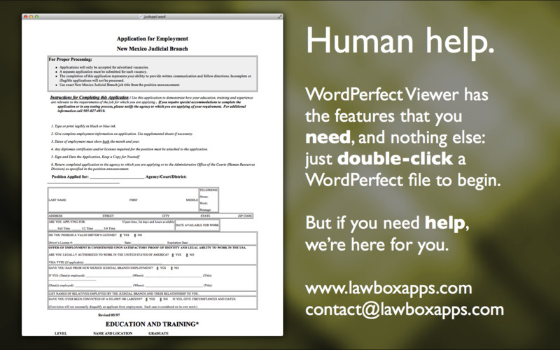 WordPerfect Document Viewer 2.5 : WordPerfect Document Viewer screenshot