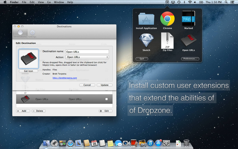 Dropzone 2.7 : Dropzone screenshot