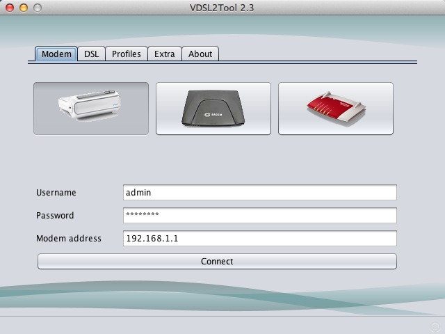 VDSL2Tool 2.3 : Main window