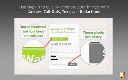 Napkin - Concise Image Annotation and Communication screenshot