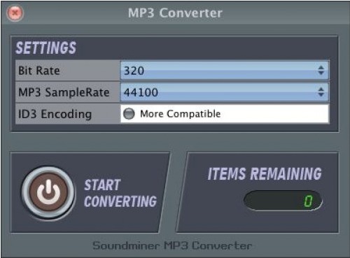 MP3Converter 1.0 : Main window