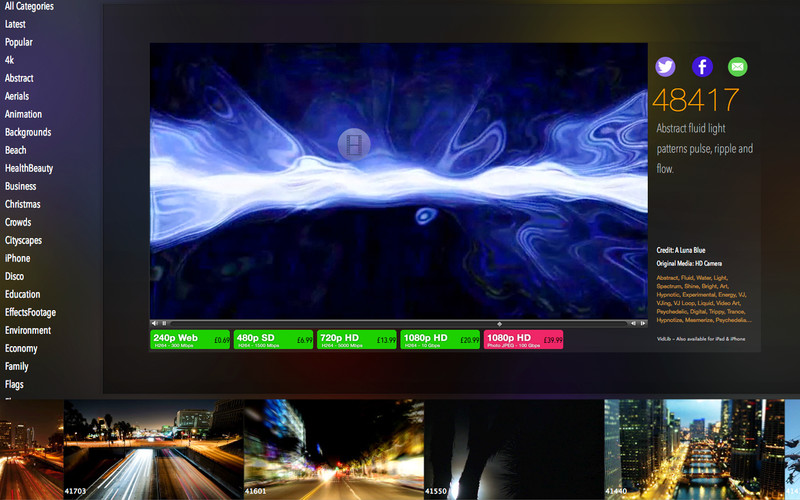 VidLib 1.5 : VidLib - Stock footage video library for iMovie and Final Cut screenshot