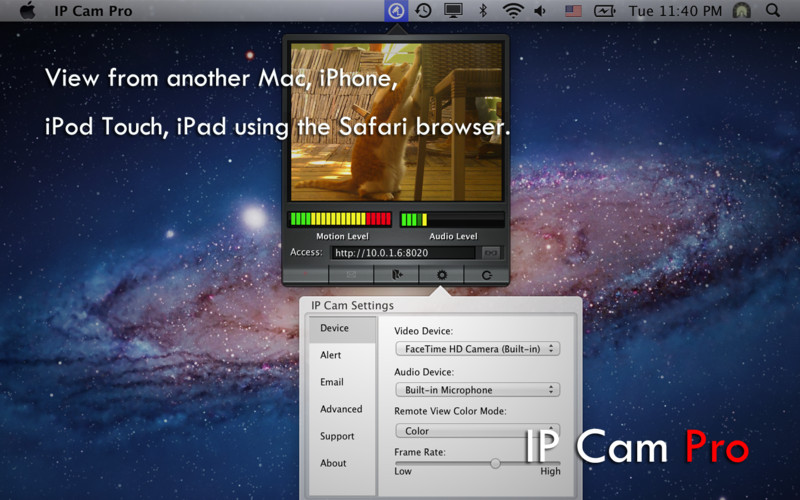 IP Cam Pro 2.3 : IP Cam Pro screenshot