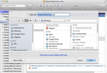 Selecting Destination Folder For Conversion To PDF