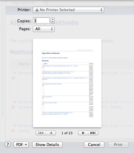CHM Viewer Free 5.1 : Printing Page From CHM File