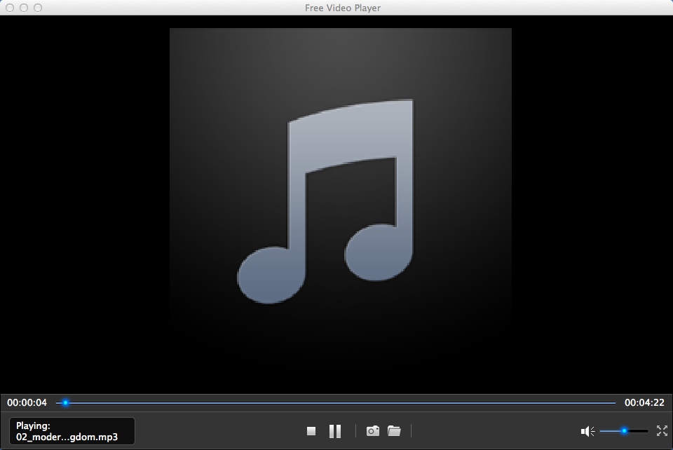 Free Video Player 6.0 : Playing Audio File