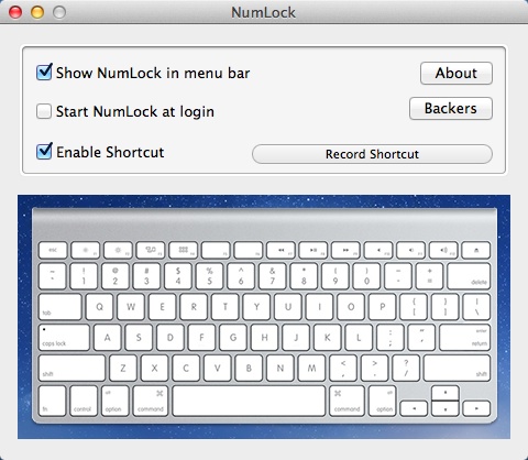 NumLock 1.0 : Main Window
