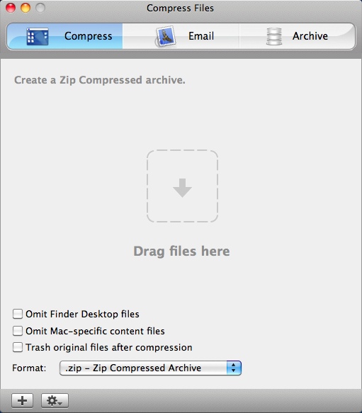 Compress Files 5.0 : Main Window